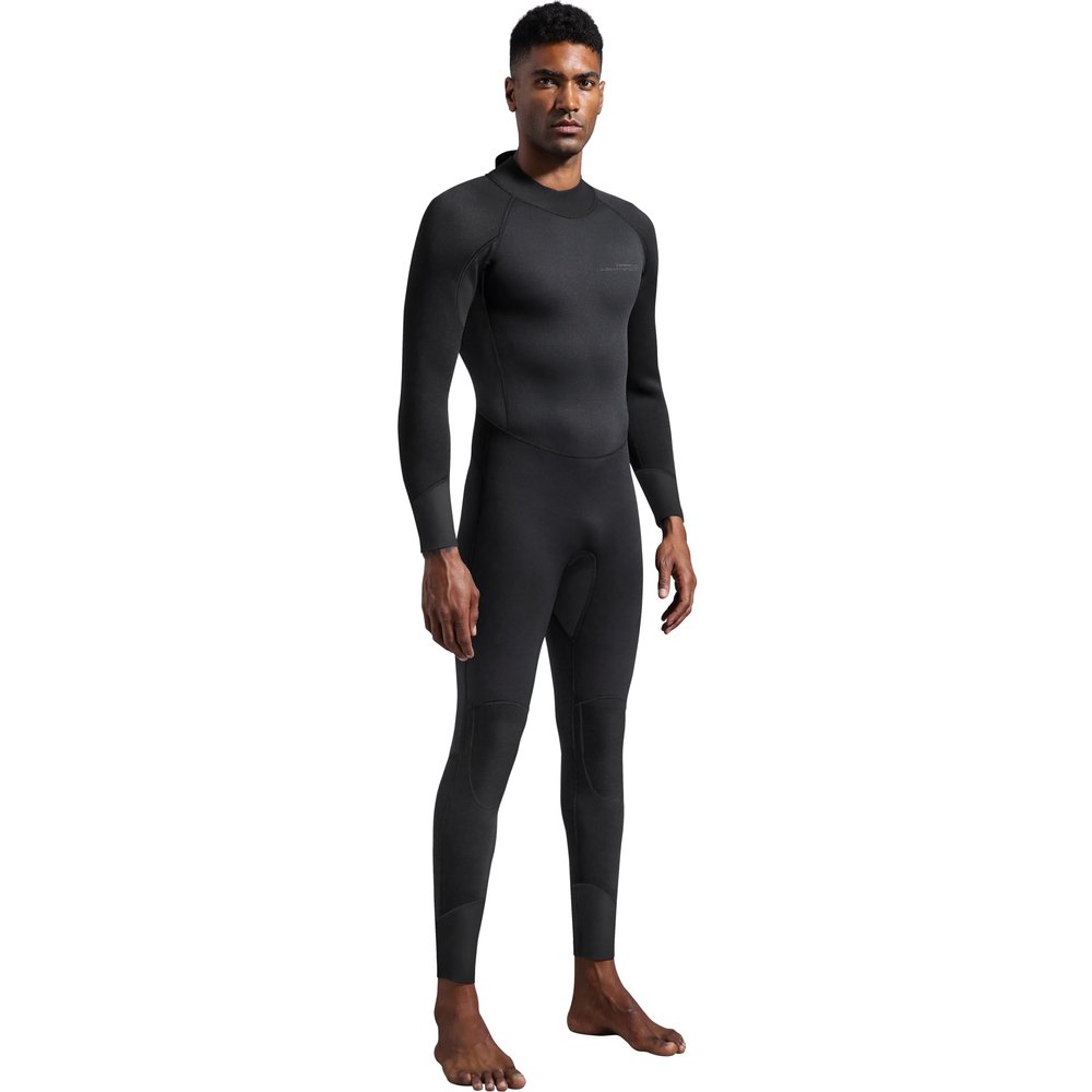 Dark Lightning Full Body Wetsuits for Men, Men's Wet Suit for Cold Water Swimming, Diving Surfing Snorkeling Kayaking Triathlon Wetsuit, Black,3/2mm,XL