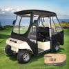 10L0L Golf Cart Enclosure for Club Car DS 4 Passenger (Short Roof 56"), Waterproof & Windproof Rain Cover with Clear Windows & Roll-Up Doors, Heavy Duty All-Weather Golf Cart Storage Cover - Black view 1