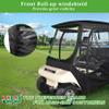 10L0L Golf Cart Enclosure for Club Car DS 4 Passenger (Short Roof 56"), Waterproof & Windproof Rain Cover with Clear Windows & Roll-Up Doors, Heavy Duty All-Weather Golf Cart Storage Cover - Black view 2