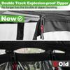 10L0L Golf Cart Enclosure for Club Car DS 4 Passenger (Short Roof 56"), Waterproof & Windproof Rain Cover with Clear Windows & Roll-Up Doors, Heavy Duty All-Weather Golf Cart Storage Cover - Black view 3