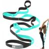 A AZURELIFE Premium Durable Cotton Stretch Strap with 10or12 Loops,Loops, Non-Elastic Yoga Strap for Stretching, Multi-Loop Fitness Stretch Band for Physical Therapy, Yoga, Pilates&Dance (Green - 12 view 1