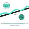 A AZURELIFE Premium Durable Cotton Stretch Strap with 10or12 Loops,Loops, Non-Elastic Yoga Strap for Stretching, Multi-Loop Fitness Stretch Band for Physical Therapy, Yoga, Pilates&Dance (Green - 12 view 2