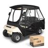 10L0L Golf Cart Driving Enclosure for Club Car DS, 2+2 Passenger Short Roof, Waterproof Windproof Heavy Duty 600D Rain Cover with 4-Sided Clear Windows & Durable Door Zipper, All-Weather Protection view 1