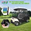 10L0L Golf Cart Driving Enclosure for Club Car DS, 2+2 Passenger Short Roof, Waterproof Windproof Heavy Duty 600D Rain Cover with 4-Sided Clear Windows & Durable Door Zipper, All-Weather Protection view 2