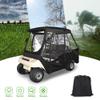 10L0L Golf Cart Driving Enclosure for Club Car DS, 2+2 Passenger Short Roof, Waterproof Windproof Heavy Duty 600D Rain Cover with 4-Sided Clear Windows & Durable Door Zipper, All-Weather Protection view 3