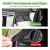 10L0L Golf Cart Driving Enclosure for Club Car DS, 2+2 Passenger Short Roof, Waterproof Windproof Heavy Duty 600D Rain Cover with 4-Sided Clear Windows & Durable Door Zipper, All-Weather Protection view 4