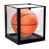 J JACKCUBE DESIGN Acrylic Basketball Display Case, Clear Display Box Showcase Holder with Metal Mesh Base for Autograph Football, Socerball, Volleyball Memorabilia Collectibles - MK633A view 1