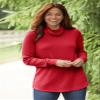 Woman Within Plus Size Thermal Turtleneck - 26/28, Classic Red view 3
