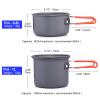 Widesea 8pcs Camping Cookware Mess Kit with Lightweight Pot Pan Stove and Tank Bracket, Fork Knife Spoon Kit for Backpacking, Outdoor Camping Hiking and Picnic view 2