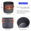 Widesea 8pcs Camping Cookware Mess Kit with Lightweight Pot Pan Stove and Tank Bracket, Fork Knife Spoon Kit for Backpacking, Outdoor Camping Hiking and Picnic view 4