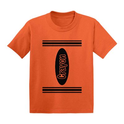 Crayon Outfit - Arts and Crafts Infant/Toddler Cotton Jersey T-Shirt (Orange, 3T)