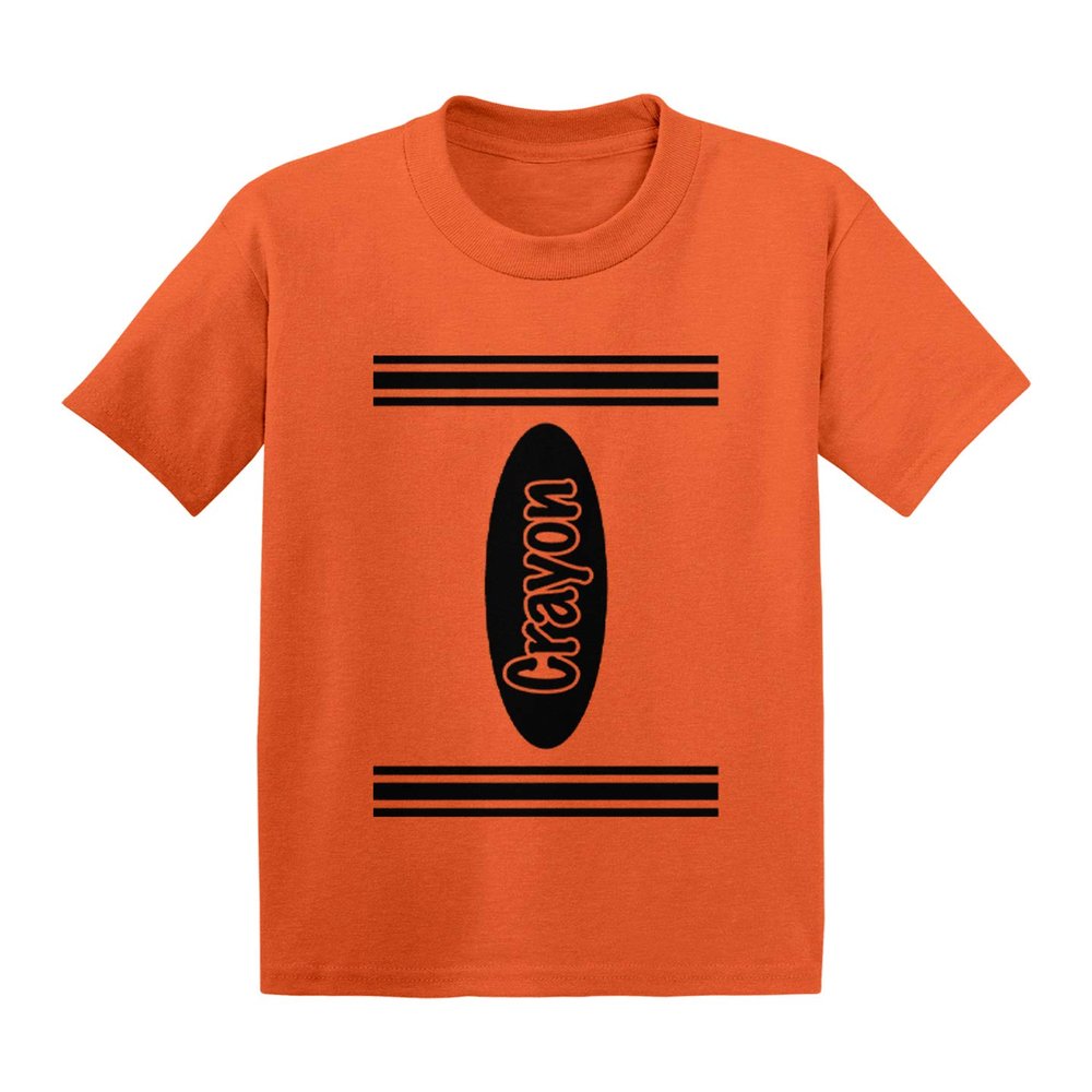 Crayon Outfit - Arts and Crafts Infant/Toddler Cotton Jersey T-Shirt (Orange, 3T)