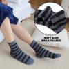 FNOVCO Mens Fuzzy Slipper Fluffy Socks Winter Warm Microfiber Plush Sleeping Socks 5 to 6 Pairs (5 Pairs Stripe Series 01) view 4
