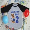 2nd Birthday Boy Paw Patrol Chase Shirt - Toddler and Kids 3/4 Sleeve Baseball Tee, Cute Party Outfit 3T Blue view 4