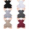 SATINIOR 6 Pairs Winter Fingerless Gloves for Women Half Finger Typing Gloves with Long Wrist Cuff Knit Fingerless Mittens for Women (Black,Light Grey,Light Tan,Wine Red,White,Dark Grey) view 1