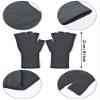 SATINIOR 6 Pairs Winter Fingerless Gloves for Women Half Finger Typing Gloves with Long Wrist Cuff Knit Fingerless Mittens for Women (Black,Light Grey,Light Tan,Wine Red,White,Dark Grey) view 2
