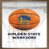Trends International NBA Golden State Warriors - Drip Ball 20 Wall Poster, 14.725" x 22.375", Bronze Framed Version view 1