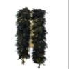 Fukang Feather Turkey Chandelle Feather Boa 72'' 100 Gram (Black/Gold Tinsel) view 1