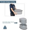 VINGLI Portable Toilet | Indoor Outdoor Commode w/Detachable Inner Bucket & Removable Paper Holder, Lightweight & Compact for Camping, Boat, Van, Emergency Use (Grey) view 2
