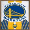 Trends International NBA Golden State Warriors - Logo 19 Wall Poster, 22.375" x 34", Bronze Framed Version view 1