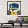 Trends International NBA Golden State Warriors - Logo 19 Wall Poster, 22.375" x 34", Bronze Framed Version view 2