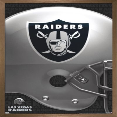 Trends International NFL Las Vegas Raiders  Logo 20 Wall Poster, 22.375" x 34", Bronze Framed Version