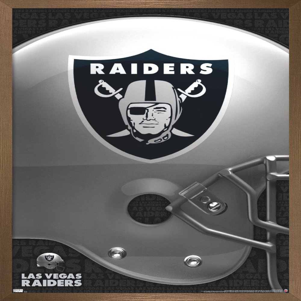 Trends International NFL Las Vegas Raiders  Logo 20 Wall Poster, 22.375" x 34", Bronze Framed Version