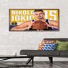 Trends International NBA Denver Nuggets - Nikola Jokic 19 Wall Poster, 22.375" x 34", Bronze Framed Version view 2
