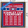 Trends International NHL Montreal Canadiens Champions 13 Wall Poster, 14.725" x 22.375", Bronze Framed Version view 3