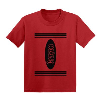 Crayon Outfit - Arts and Crafts Infant/Toddler Cotton Jersey T-Shirt (Red, 12 Months)