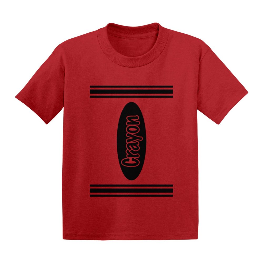 Crayon Outfit - Arts and Crafts Infant/Toddler Cotton Jersey T-Shirt (Red, 12 Months)