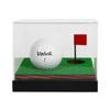 J JACKCUBE DESIGN Clear Acrylic Golf Ball Memorabilia Display Case, Dust Protection Transparent Holder Storage Box for Souvenir Golfball with Wood Base - MK650A (Wood) view 4