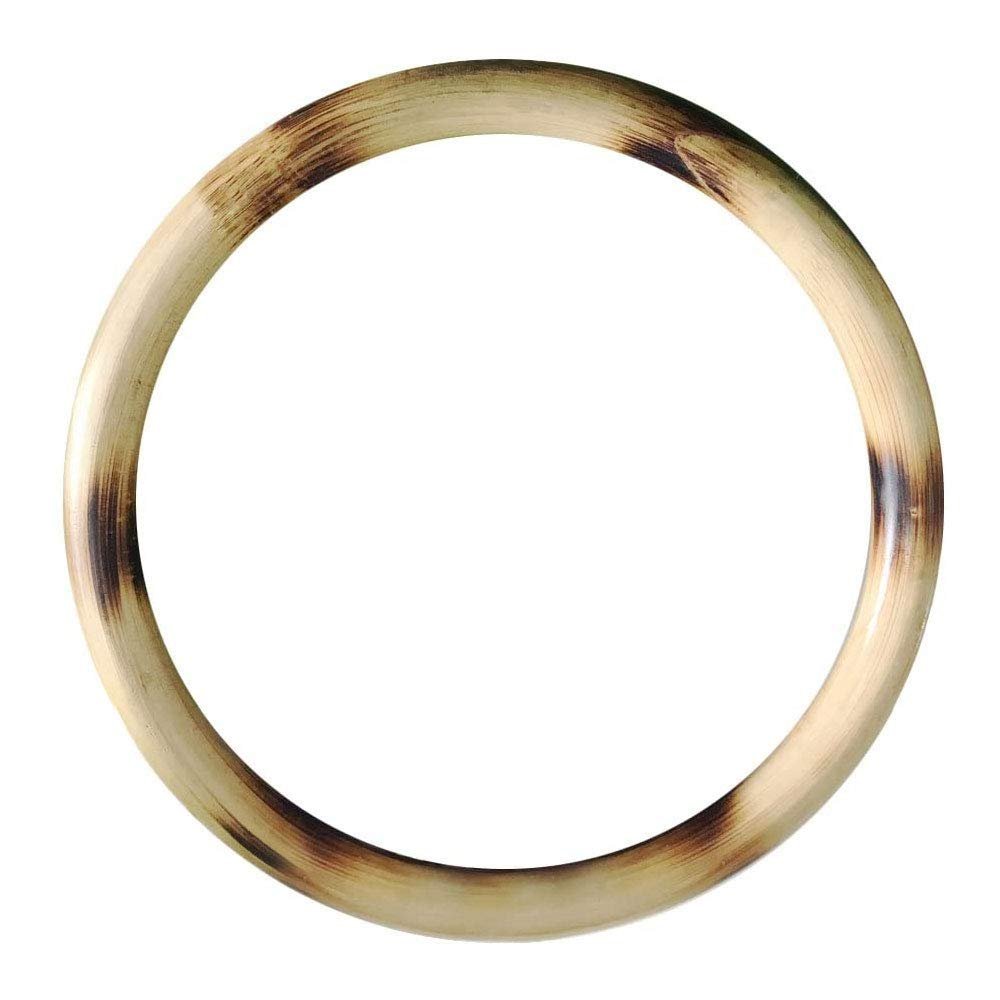 YOUFINE Wing Chun Ring Kung Fu Martial Arts Hand Strength Training Equipment Natural Wood Rattan Stainless Steel Ring for Exercise (Rattan 2)