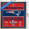 Trends International NFL New England Patriots - Champions 19 Wall Poster, 22.375" x 34", Bronze Framed Version view 3