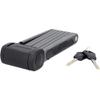 FISCHER FKS110 Soft Touch PROTEC FKS110 Folding Bicycle Lock with Key Plastic Coated Rods Including Bracket and Non-Slip Velcro Straps 110 cm Long Black view 1