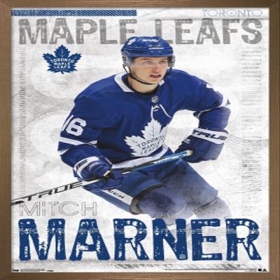 Trends International NHL Toronto Maple Leafs - Mitch Marner 19 Wall Poster, 22.375" x 34", Bronze Framed Version