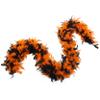 Fukang Feather Turkey Chandelle Feather Boa 72" 80 gram (Orange/Black Tips, 80g) view 2