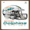 Trends International NFL Miami Dolphins - Drip Helmet 20 Wall Poster, 14.725" x 22.375", Bronze Framed Version view 1