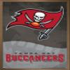 Trends International NFL Tampa Bay Buccaneers - Logo 20 Wall Poster, 22.375" x 34", Bronze Framed Version view 1