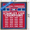 Trends International NHL Montreal Canadiens Champions 13 Wall Poster, 22.375" x 34", Bronze Framed Version view 3