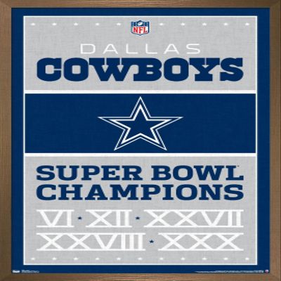 Trends International NFL Dallas Cowboys - Champions 13 Wall Poster, 22.375" x 34", Bronze Framed Version