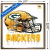 Trends International NFL Green Bay Packers - Drip Helmet 20 Wall Poster, 22.375" x 34", Bronze Framed Version view 3