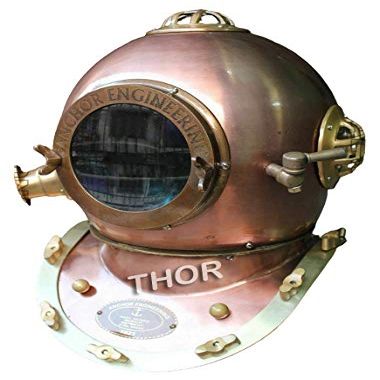 Anchor Engineer Scuba Divers Diving Helmet Vintage SCA Relica US Navy Mark V Rustic Vintage Home Decor Gifts