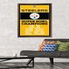 Trends International NFL Pittsburgh Steelers - Champions 13 Wall Poster, 22.375" x 34", Bronze Framed Version view 2