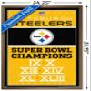 Trends International NFL Pittsburgh Steelers - Champions 13 Wall Poster, 22.375" x 34", Bronze Framed Version view 3