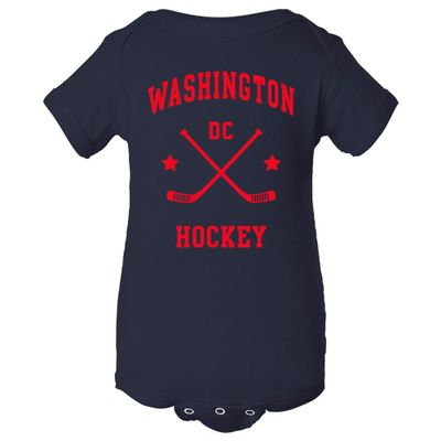 Washington Classic Hockey Arch - Hometown Team Pride Infant Creeper Bodysuit - 12 Month - Navy