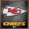 Trends International NFL Kansas City Chiefs - Logo 13 Wall Poster, 22.375" x 34", Bronze Framed Version view 1