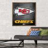 Trends International NFL Kansas City Chiefs - Logo 13 Wall Poster, 22.375" x 34", Bronze Framed Version view 2
