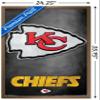 Trends International NFL Kansas City Chiefs - Logo 13 Wall Poster, 22.375" x 34", Bronze Framed Version view 3