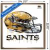 Trends International NFL New Orleans Saints - Drip Helmet 20 Wall Poster, 22.375" x 34", Bronze Framed Version view 3